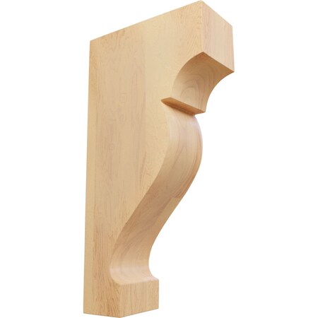 Ekena Millwork 1 3/4"W x 4"D x 8"H Medium Dearborn Wood Corbel, Red Oak CORW02X08X04DRRO